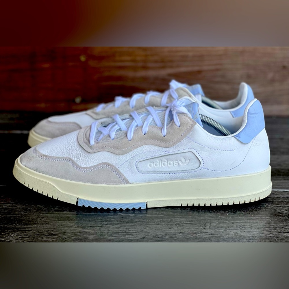 Adidas Men's SC Premiere Casual Sneakers, White/Periwinkle 10.5